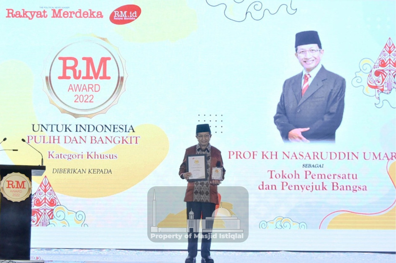 Rakyat Merdeka Award 2022, KH Nasaruddin Umar Raih Penghargaan Sebagai Tokoh Pemersatu dan Penyejuk Bangsa